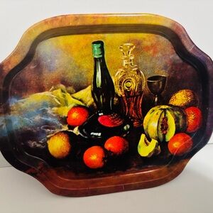 Vintage Tin Toleware Serving Tray